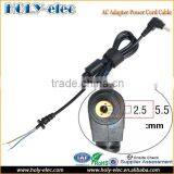 Top Quality DC Tip Plug Copper Connector Repair Cord Cable for IBM Lenovo Laptop LCD AC Adapter Charger 5.5 X2.5 mm Pin