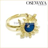 osewaya ring nickel free, free size made in Japan trendy sun motif must buy