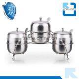 3 Pieces of 304 Stainless Steel Seasoning Pot & Spice Jar Set thumbnail-2