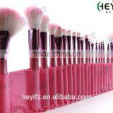 22pcs Synthetic Hair Pink Tip Makeup Brush Set With Storage Bag thumbnail-3