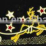 Cross Street Light With Gold Bell Motif Light Christmas Street Motif Light thumbnail-4