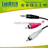Audio/vedio Cable,2RCA Male TO 3.5mm Stereo Male Cable, High Qulity