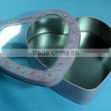 Heart Shaped Chocolate Tin Box With PVC Window
