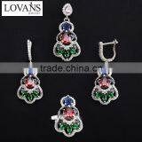 Stylish Fake Gold Jewelry Set New Design Ruby Gemstone Bulk Buy From China TZ-0175 thumbnail-3