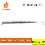 Manufacturer Single Row 240W Led Light Bar off Road 53inch Curved Led Light Bar