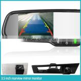 3.5inch oem replacement rearview mirror, automatical reverse camera display compass&temp