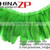 NO.1 Supplier ZPDECOR Factory Direct Sale Top Quality Dyed Trimming Green Goose Feathers Trim thumbnail-2