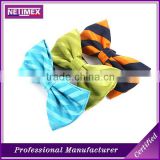 Colored stripe woven printing bow tie
