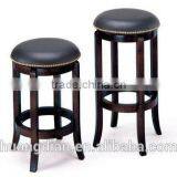 Chinese Furniture Supplier Sale Solid Wood Furniture Round no Backrest Bar Stool thumbnail-2