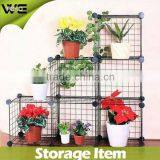 Multilayer Wire Grid Diy Metal Storage Shelf,living Room Balcony Flower Shelf
