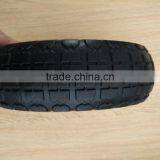 Hot Sale Durable Red Plastic Rim 10"x3.50-4 PU Wheel thumbnail-3