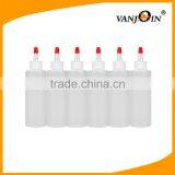 16 oz BPA Free White Plastic Squeeze Condiment Bottles With Red Tip Cap thumbnail-3