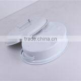 Chinese Black Enamel Oval Shallow Oven Baking Pan With Rack thumbnail-4