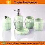 5pcs Blue and White Porcelain Design Popular Bathroom Accessories With Two Tumbler