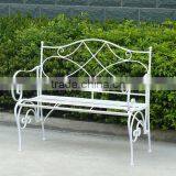 Antique White Antirust Patio Bench Backyard Bench thumbnail-6
