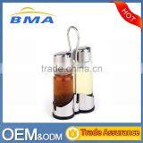 Glass Oil And Vinegar Bottle Cruet Set For Kitchen Use