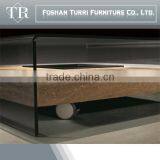Modern Living Room Furniutre Glass Side Table With Wheels thumbnail-6