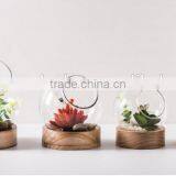 Wooden Base of Glass Vase Wooden Vase Basement Wooden Base thumbnail-3
