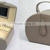 Portable Faux Leather Princess Style Jewelry Box ,Gift Case With Mirror and Lock thumbnail-1