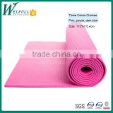 3 colors(pink, purple, dark blue) soft yoga mat(173*61*0.4cm)
