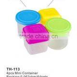 110ml BPA Free Food Grade Plastic Food Meal Prep Container Storage Lunch Box Set Boite a Vivres Die Kasserolle thumbnail-1