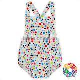 Toddler Kids Polka Dots Suspander Summer Jumpsuit Baby Bubble White Baby Rompers thumbnail-1