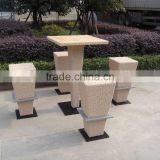 Great Nice Outdoor Rattan Bar Furniture Bar Stools With Padded thumbnail-1