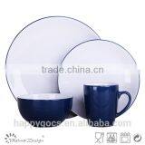 16pcs Dinnerware Set Manufacturer Two Tone Black Blue thumbnail-4