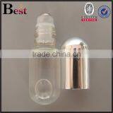 Cosmetics Clear Bullet Shape Roll on Perfume Bottle Glass 3ml Mini Vial Essential Oil Tube Glass Roll Bottle China Suppliers thumbnail-2