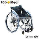 Rehabilitation Therapy Supplies China Topmedi Aluminum Folded Lightweight Leisure Basketball Sport Wheelchair Prices thumbnail-5