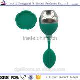 China Manufacturer Eco-Friendly Silicone Tea Infuser Leaf Shape Tea Infuser Water Bottle thumbnail-5