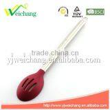 WCE247G Premium Silicone Utensils Slotted Spoon Cooking Utensil Gadgets Set With S.S. Handle thumbnail-2