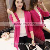 OEM Custom-Made Hight Quality Ladies Button Down Plain Knitted Cardigan Sweater thumbnail-2