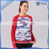 Custom Wholesale Raglan Sleeve Sweatshirt Women Ladies Camo Printing Raglan Sweatshirt thumbnail-1
