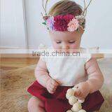 2017 Summer Style Baby Girls Romper Short Sleeve Small Dot Newborn Baby Girls Clothing thumbnail-1