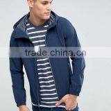 Best Price High Quality New Design Durable Elasticated Trims Cotton Polyester Navy With Hood Running Casual Men Wind Jacket thumbnail-1