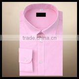 China Factory Latest Product Stylish Pure Pink Man Cotton Blank Shirt