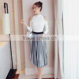 Hot Sale Wholesale Fashion Long Pleated Lady Skirts thumbnail-6