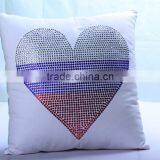 Colorful Love Heart Rhinestone Heat Transfer On Pillow Case thumbnail-1