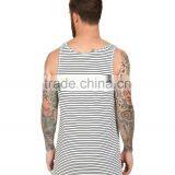 Dri Fit Mens Casual Vest Tank Top Mens Casual Vest Black and White Stripe Mens Casual Vest thumbnail-3