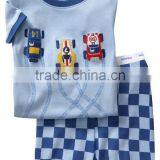 Brand New Boys Fashion Short Sleeve Pajamas Suits Kids Summer Suit thumbnail-1