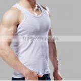 Trade Assurance Custom 100% Cotton Close-fitting Gym Plain Mens Tank Top thumbnail-6