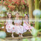 Girls Flutter Sleeve Kids Clothing Wholesale Roses Printed Designer One Piece Dress thumbnail-5