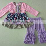 2016 Baby Product Winter Baby Color Soft Dress Kids Clothing Children Wear Tops and Pants thumbnail-1