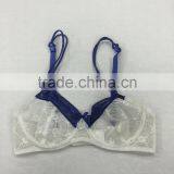 Stylish Design Tranparents Lace Soft Cup Bra Sexy Ladies Bra Panty Set thumbnail-2