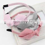 Hot Sale Stripe Knot Hairbands Oversized Bow thumbnail-4