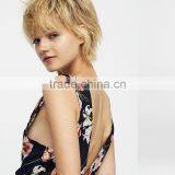 2017 HOT Sale Deep V-neck Sexy Ladies Short Floral Print Jumpsuit thumbnail-5