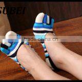 Japanese Cotton Striped Socks Shallow Mouth Invisible Socks Toe Socks thumbnail-5