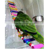 Newest Colorful Climbing Ladder Pet Bird Ladder Macaw Cockatiel Parrot Hamster Wood Ladder Climb Bell Swing Bite Toy thumbnail-4