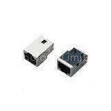 Magnetic 8P8C PCB Rj45 Modular Jack , Surface Mount RJ45 Connector With Transformer